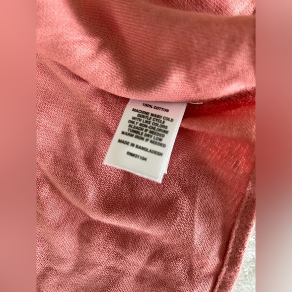 NWT Ocean+Coast | Dusty Pink Button Up | Size Large - Picture 10 of 12